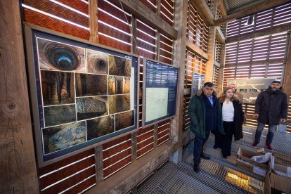 Así estaban las obras de remodelación del Castillo de Burgos, el pasado marzo.