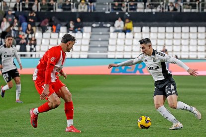 Imagen del partido entre el Burgos CF y el Almería.