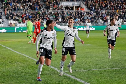 Imagen del partido entre el Burgos CF y el Almería.