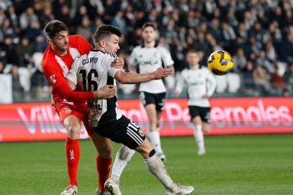 Imagen del partido entre el Burgos CF y el Almería.