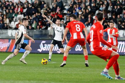 Imagen del partido entre el Burgos CF y el Almería.