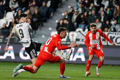 Imagen del partido entre el Burgos CF y el Almería.