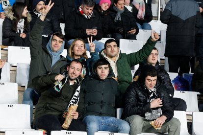 Imagen del partido entre el Burgos CF y el Cádiz.