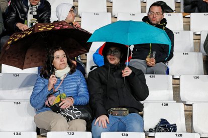 Imagen del partido entre el Burgos CF y el Cádiz.