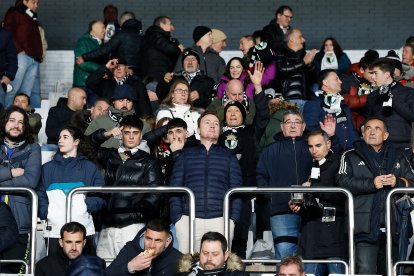 Imagen del partido entre el Burgos CF y el Cádiz.