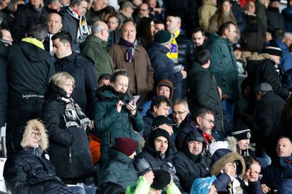 Imagen del partido entre el Burgos CF y el Cádiz.