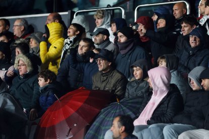 Imagen del partido entre el Burgos CF y el Cádiz.