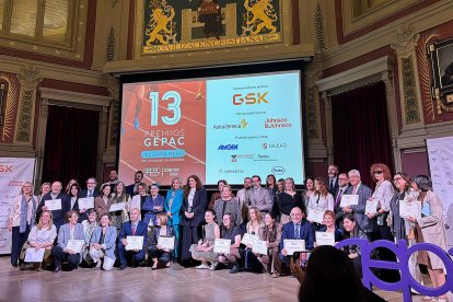 Foto de los galardonados en la 13ª edición de los Premios del Grupo Español de Pacientes de Cáncer.