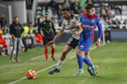 Imagen del partido entre el Burgos CF y el Elche.