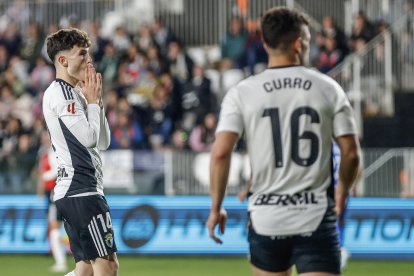 Imagen del partido entre el Burgos CF y el Elche.