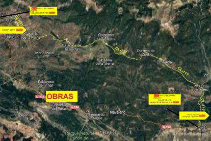 Mapa de la zona de actuación.