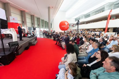 Lluis Labairu, director general de Transgourmet Ibérica, durante su intervención en el centenario de la compañía.