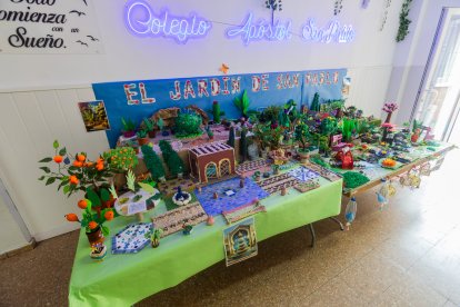 Vista general del jardín creado por los alumnos.