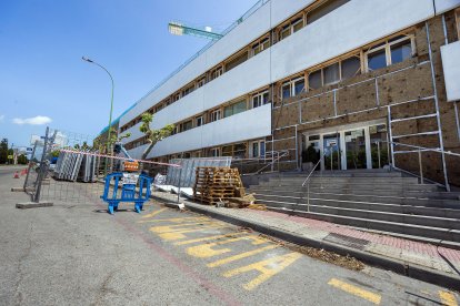 Un momento de la evolución de las obras en estos años de trabajos en la sede de Policía Local y Bomberos.