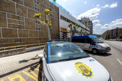 Un momento de la evolución de las obras en estos años de trabajos en la sede de Policía Local y Bomberos.