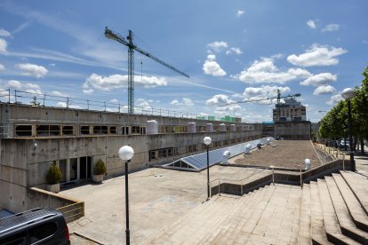 Un momento de la evolución de las obras en estos años de trabajos en la sede de Policía Local y Bomberos.