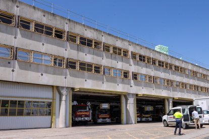 Un momento de la evolución de las obras en estos años de trabajos en la sede de Policía Local y Bomberos.