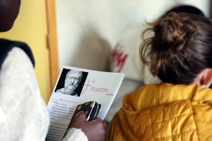 Detalle de los apuntes de una estudiante.