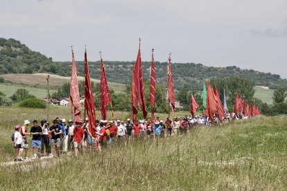 Celebración de la III edición del Encuentro de Pendones Concejiles de la provincia de Burgos, en la localidad de Torrelara