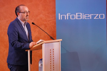 El alcalde de Ponferrada, Marco Morala, durante la celebración del Foro Nexo Noroeste organizado por infobierzo