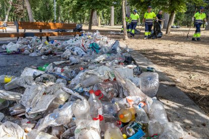 Limpieza del paseo de La Quinta después del Curpillos.