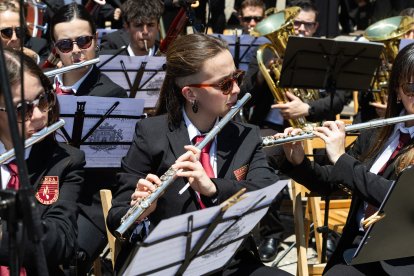 Imagen del canto del Himno a Burgos.