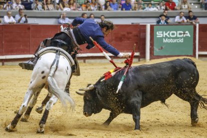 Imagen de la corrida de rejones.