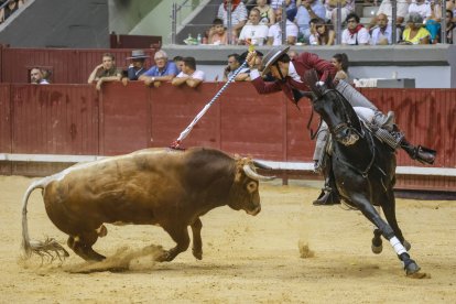 Imagen de la corrida de rejones.