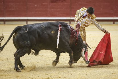Imagen de la tercera corrida de las fiestas de San Pedro y San Pablo