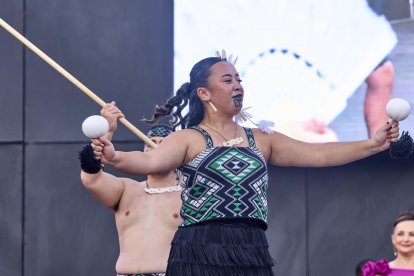 Imagen de la inauguración del Festival de Folclore.