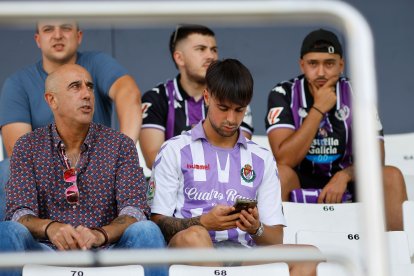Imagen del partido entre el Burgos CF y el Valladolid.