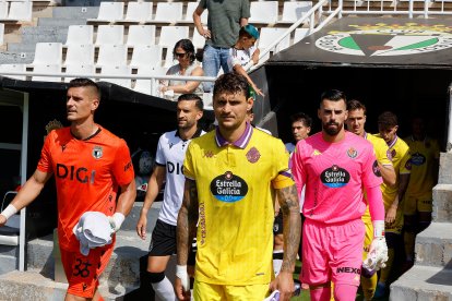 Imagen del partido entre el Burgos CF y el Valladolid.
