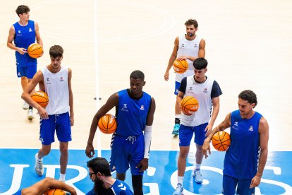 Imagen del primer entrenamiento del San Pablo Burgos.