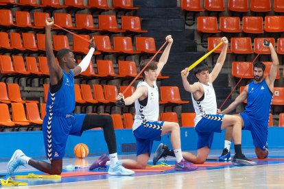 Imagen del primer entrenamiento del San Pablo Burgos.