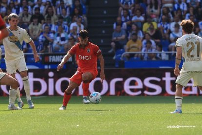 Imagen del partido entre el Deportivo y el Burgos CF.