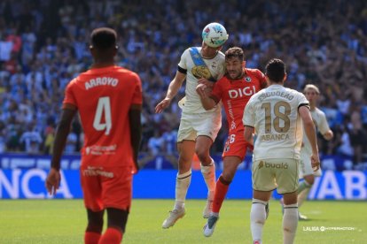 Imagen del partido entre el Deportivo y el Burgos CF.
