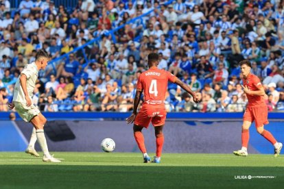 Imagen del partido entre el Deportivo y el Burgos CF.