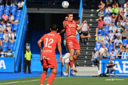Imagen del partido entre el Deportivo y el Burgos CF.