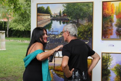Arte al aire libre en la Huerta Guadián durante las fiestas de San Antolín de Palencia organizado por el grupo Muriel reune a 44 artistas de España y Francia