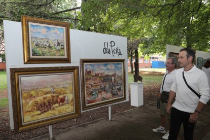 Arte al aire libre en la Huerta Guadián durante las fiestas de San Antolín de Palencia organizado por el grupo Muriel reune a 44 artistas de España y Francia