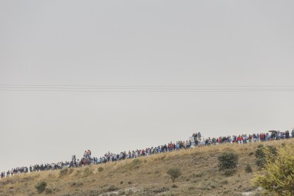 Primero de los encierros de las fiestas en honor a la Virgen del Rosario, con toros de la ganadería Araúz de Robles