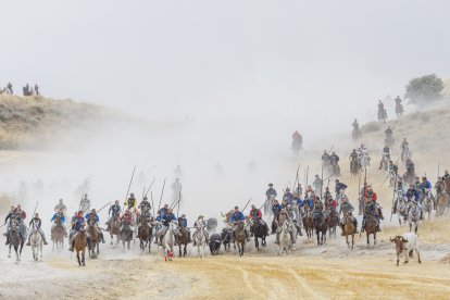 Primero de los encierros de las fiestas en honor a la Virgen del Rosario, con toros de la ganadería Araúz de Robles