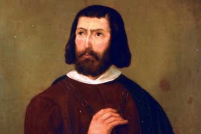 retrato histórico de Ramón Bonifaz, primer almirante de Castilla.