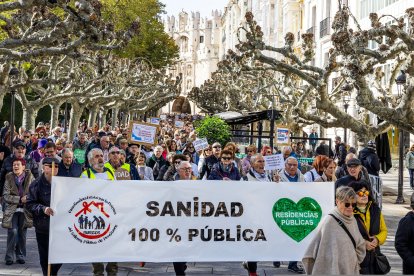 3.500 burgaleses participaron en la manifestación organizada por la Plataforma de la Sanidad Pública de Burgos.