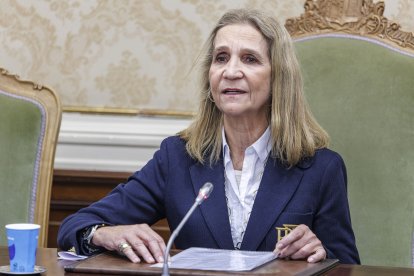El salón de plenos de la Diputación Provincial de Burgos acogió la entrega de premios de Fundación Mapre que presidió la Infanta Elena.