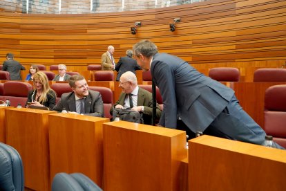 El Grupo Parlamentario de Vox durante el debate de totalidad del Proyecto de Ley de Presupuestos Generales de la Comunidad de Castilla y León para 2026.