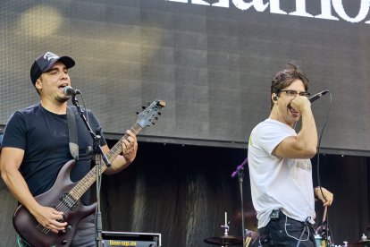 La banda burgalesa Cinnamon, durante su actuación en el Zurbarán Rock 2025.