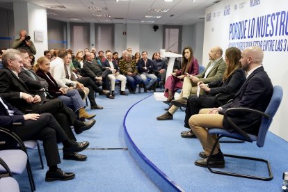 El presidente del Partido Popular de Castilla y León, Alfonso Fernández Mañueco, clausura el foro de presentación de los indicadores del proyecto ‘Castilla y León entre las 3 mejores comunidades de España’.