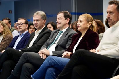 El presidente del Partido Popular de Castilla y León, Alfonso Fernández Mañueco, clausura el foro de presentación de los indicadores del proyecto ‘Castilla y León entre las 3 mejores comunidades de España’.