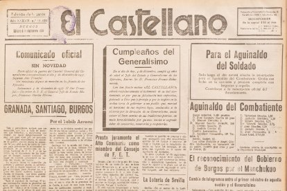 Imagen de una portada del periódico El Castellano.